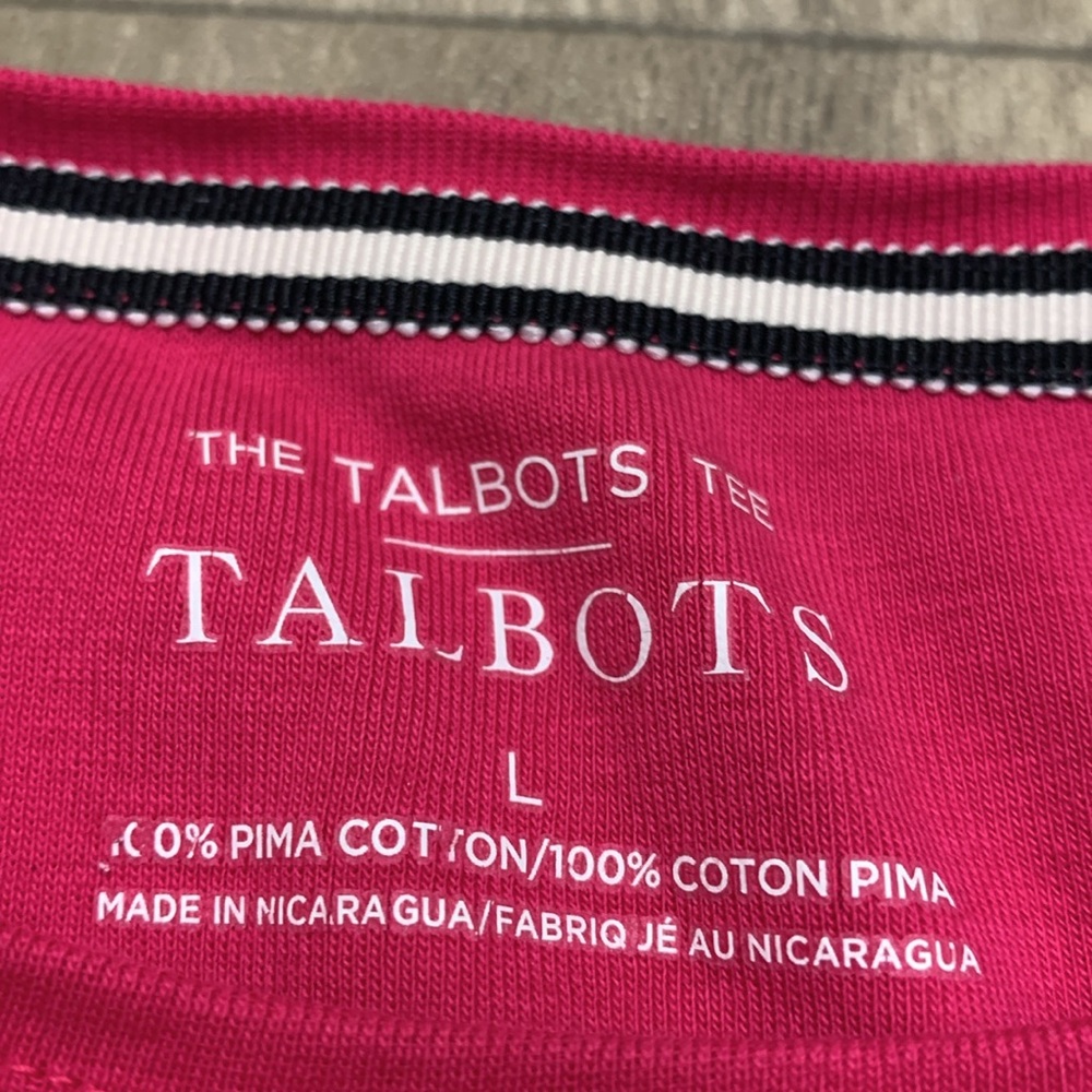 Womens Talbots Crewneck Cotton Barbie Pink Long Sleeve Shirt‎ - Picture 3 of 6